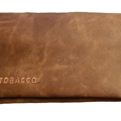 Kožna torbica za duvan sa posebnim pregradama za pribor