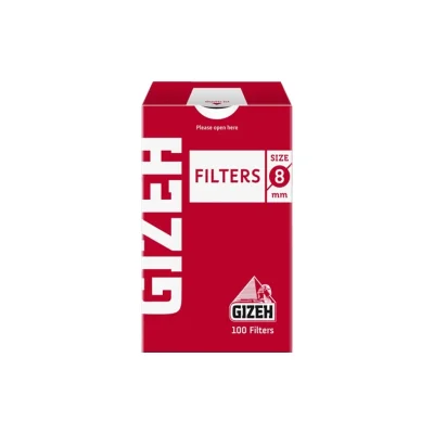 Gizeh Filter Regular 8mm filteri, kutija sa 100 filtera i perforiranim otvaranjem