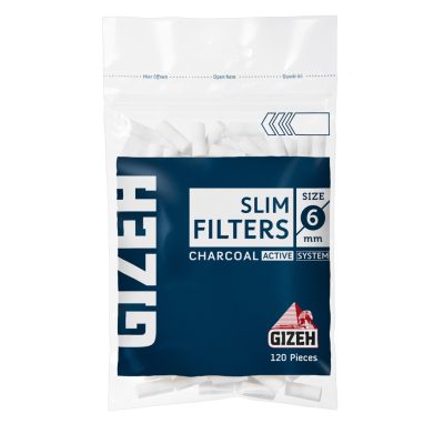GIZEH SLIM FILTER 6mm CHARCOAL