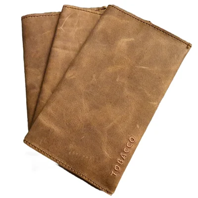 Kožna torbica za duvan – ručno rađena torbica od prave kože sa pregradama