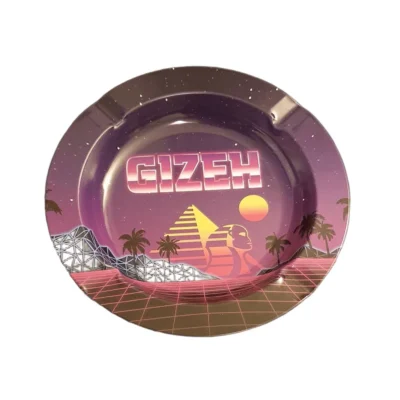 GIZEH Pepeljara Sunset metalna pepeljara sa retro-futurističkim motivima